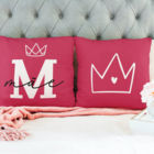 Kit 2 Almofadas Decorativas Para Sofá Cheias 40x40 Rosa Mãe B