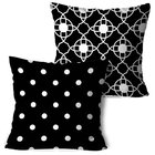 Kit 2 Almofadas Decorativas Poá E Geométrico