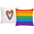 Kit 2 Almofadas Decorativas Sofá 40x40 Bandeira Arco-íris Bra