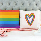 Kit 2 Almofadas Decorativas Sofá 40x40 Bandeira Arco-íris Bra