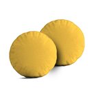 Kit 2 Almofadas Redondas Amarelo Único