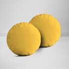 Kit 2 Almofadas Redondas Amarelo Único