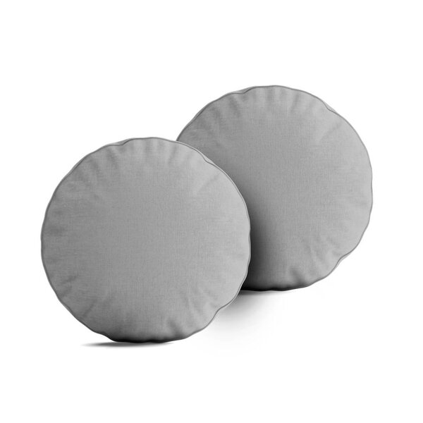 Kit 2 Almofadas Redondas Cinza Claro Único