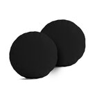 Kit 2 Almofadas Redondas Cinza Escuro Único