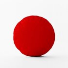 Kit 2 Almofadas Redondas Lisa Vermelho Escuro Único