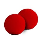 Kit 2 Almofadas Redondas Lisa Vermelho Escuro Único