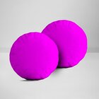 Kit 2 Almofadas Redondas Magenta Único