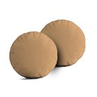 Kit 2 Almofadas Redondas Marrom Claro Único