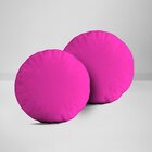 Kit 2 Almofadas Redondas Pink Único