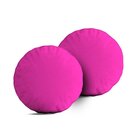Kit 2 Almofadas Redondas Pink Único