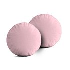 Kit 2 Almofadas Redondas Rosa Claro Único