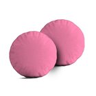 Kit 2 Almofadas Redondas Rosa Único