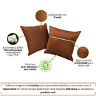 Kit 2 Almofadas Tressê 50x50cm E 40x40cm Veludo Terracota - C