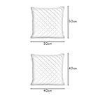 Kit 2 Almofadas Tressê 50x50cm E 40x40cm Veludo Verde - Casae