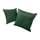 Kit 2 Almofadas Tressê 50x50cm E 40x40cm Veludo Verde - Casae