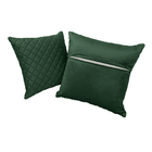 Kit 2 Almofadas Tressê 50x50cm E 40x40cm Veludo Verde - Casae
