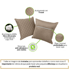 Kit 2 Almofadas Tressê 50x50cm Veludo Bege - Casaepoltrona