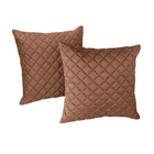 Kit 2 Almofadas Tressê 50x50cm Veludo Marrom Acobreado - Casa