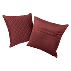 Kit 2 Almofadas Tressê 50x50cm Veludo Marsala Acobreado - Cas