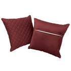 Kit 2 Almofadas Tressê 50x50cm Veludo Marsala Acobreado - Cas