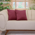 Kit 2 Almofadas Tressê 50x50cm Veludo Marsala - Casaepoltrona