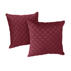 Kit 2 Almofadas Tressê 50x50cm Veludo Marsala - Casaepoltrona