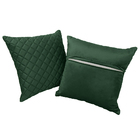 Kit 2 Almofadas Tressê 50x50cm Veludo Verde - Casaepoltrona