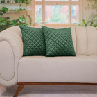 Kit 2 Almofadas Tressê 50x50cm Veludo Verde - Casaepoltrona