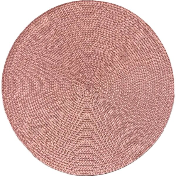 Kit 2 Americano Requinte Liso Para Mesa Redondo 38cm Rosê