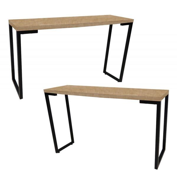 Kit 2 Aparadores Porto Pés Metálicos Nature Fit Mobel