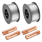 Kit - 2 Arame Mig Uso Sem Gás 0,8mm - 1kg + 4 Bico De Contato