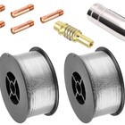 Kit 2 Arame Mig Uso Sem Gás 0.8mm 1kg + 5 Bico De Contato 0,8