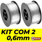 Kit - 2 Arame Para Solda Mig Revestido Uso Sem Gás 0,6mm E71t