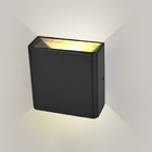 Kit 2 Arandela 3w 3000k Ip65 Preto Abs