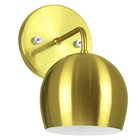 Kit 2 Arandela Aluminio Bola Dourado 23x25cm