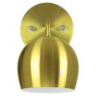 Kit 2 Arandela Aluminio Bola Dourado 23x25cm