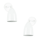 Kit 2 Arandela Aluminio Cone Sadan Branco 23x25cm