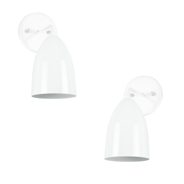 Kit 2 Arandela Aluminio Cone Sadan Branco 23x25cm