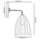 Kit 2 Arandela Aluminio Cone Sadan Preto 23x25cm
