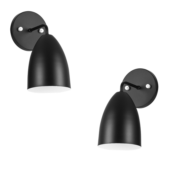 Kit 2 Arandela Aluminio Cone Sadan Preto 23x25cm