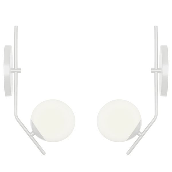 Kit 2 Arandela Aro Angular Jabuticaba Branco Orby