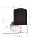 Kit/2 Arandela Cilíndrica Md-2009 Base Branco Cúpula Em Tecid