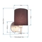 Kit/2 Arandela Cilíndrica Md-2009 Base Branco Cúpula Em Tecid