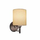 Kit/2 Arandela Cilíndrica Md-2009 Base Cinza Cúpula Em Tecido