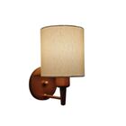 Kit/2 Arandela Cilíndrica Md-2009 Base Cobre Cúpula Em Tecido