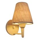 Kit/2 Arandela Cone Md-2004 Base Branco Cúpula Em Tecido 14/1