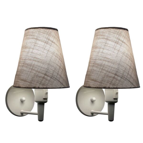 Kit/2 Arandela Cone Md-2013 Branco C/ Inter Liga E Desl Cúpul