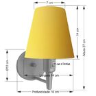 Kit/2 Arandela Cone Md-2013 Cinza C/ Inter Liga E Desl Cúpula