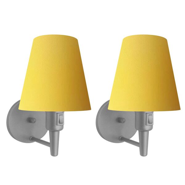 Kit/2 Arandela Cone Md-2013 Cinza C/ Inter Liga E Desl Cúpula