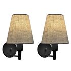 Kit/2 Arandela Cone Md-2013 Preto C/ Inter Liga E Desl Cúpula